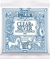 ERNIE BALL 2403 Ernesto Palla Clear & Silver Nylon Classical Guitar Strings