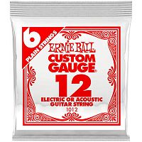 ERNIE BALL 1012 .012 Plain Steel Electric or Acoustic Guitar Strings Струна для электро и акустических гитар. Сталь, калибр .012