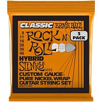 ERNIE BALL 3252 Pure Classic RnR Slinky Hybrid 3 Pack 9-46